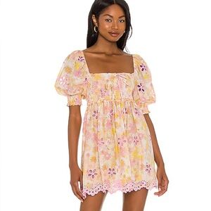 For Love And Lemons Claire Puff Sleeve Dress